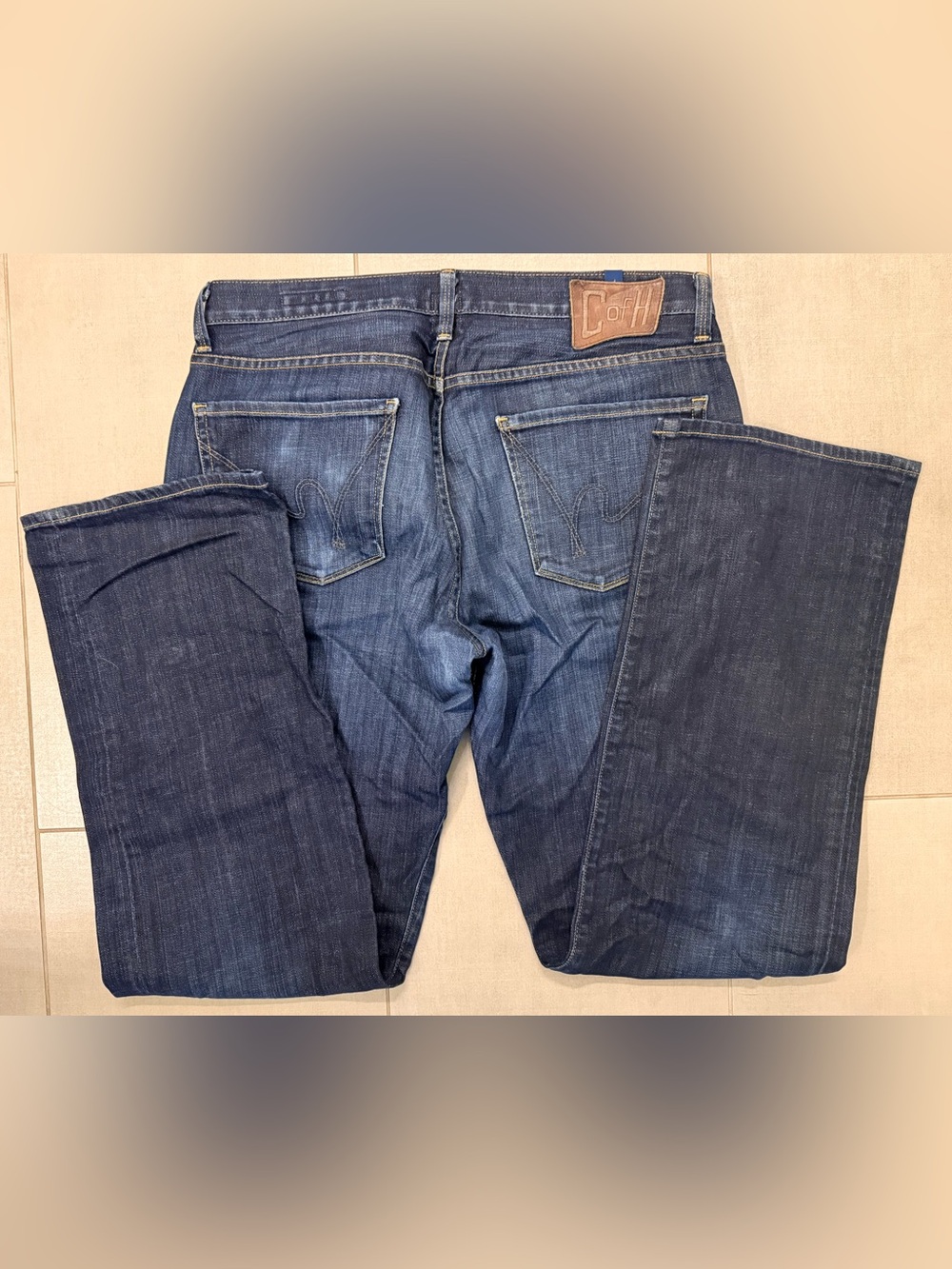 Citizens Of Humanity Men's Dark Blue Slim Straight Jeans 34x32